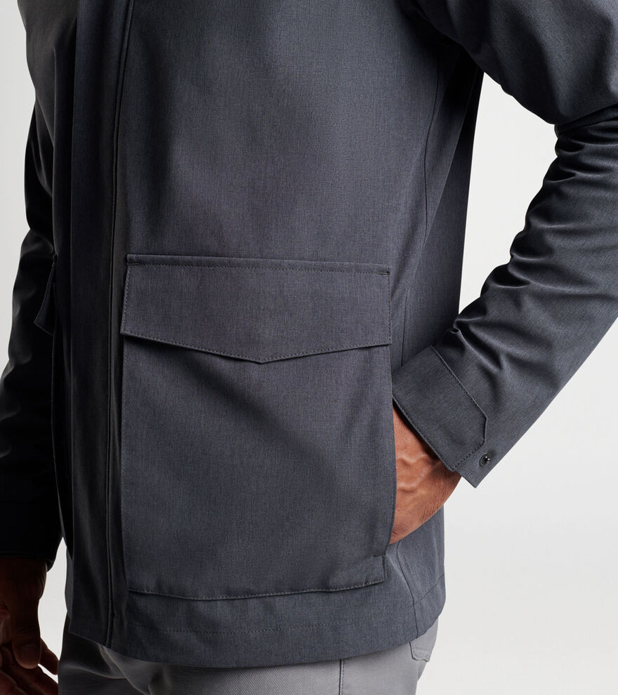 Peter Millar Mens Classic Fit Newport City Coat - IRON