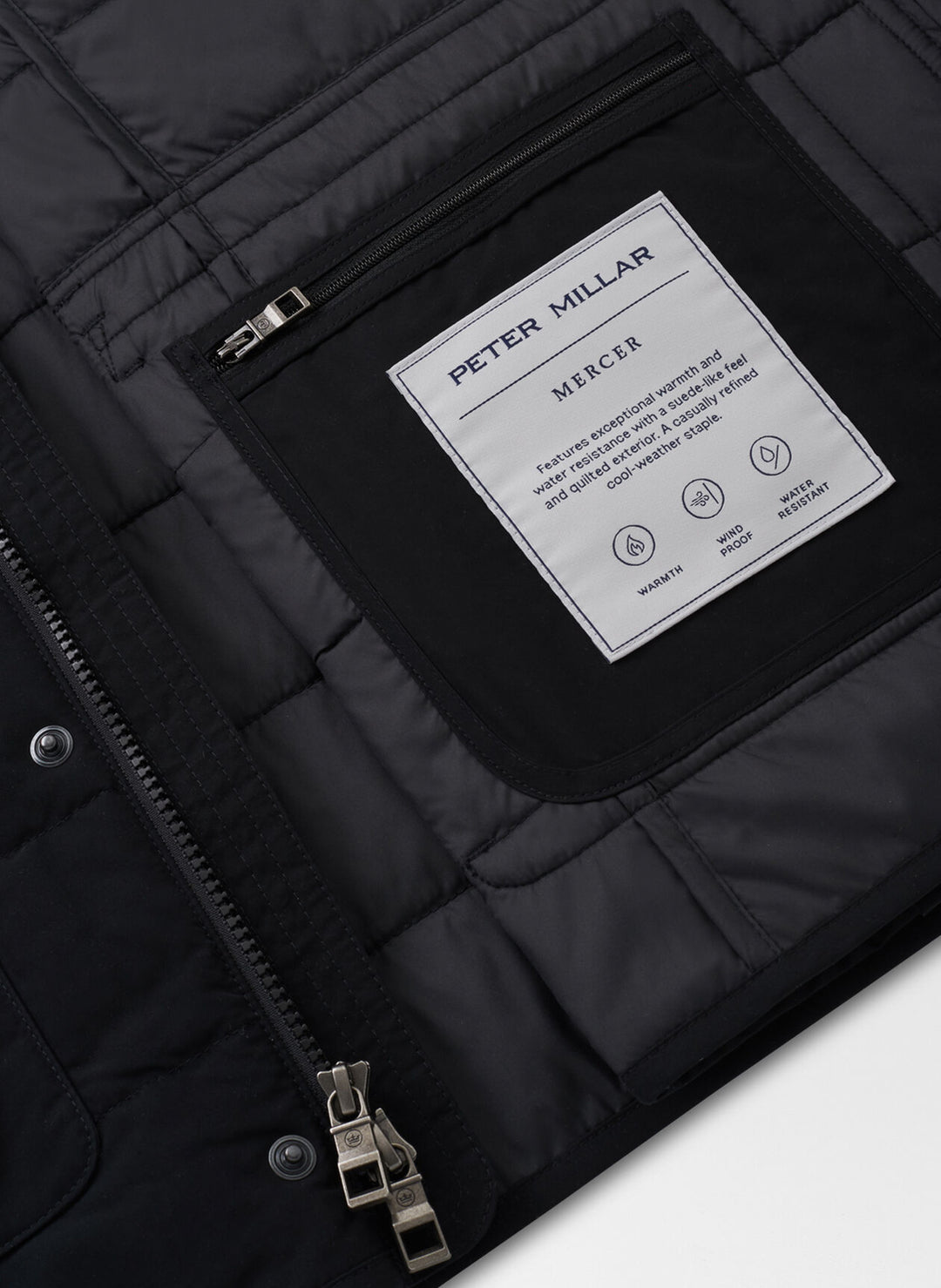 Peter Millar Mens Classic Fit Mercer Jacket - BLACK