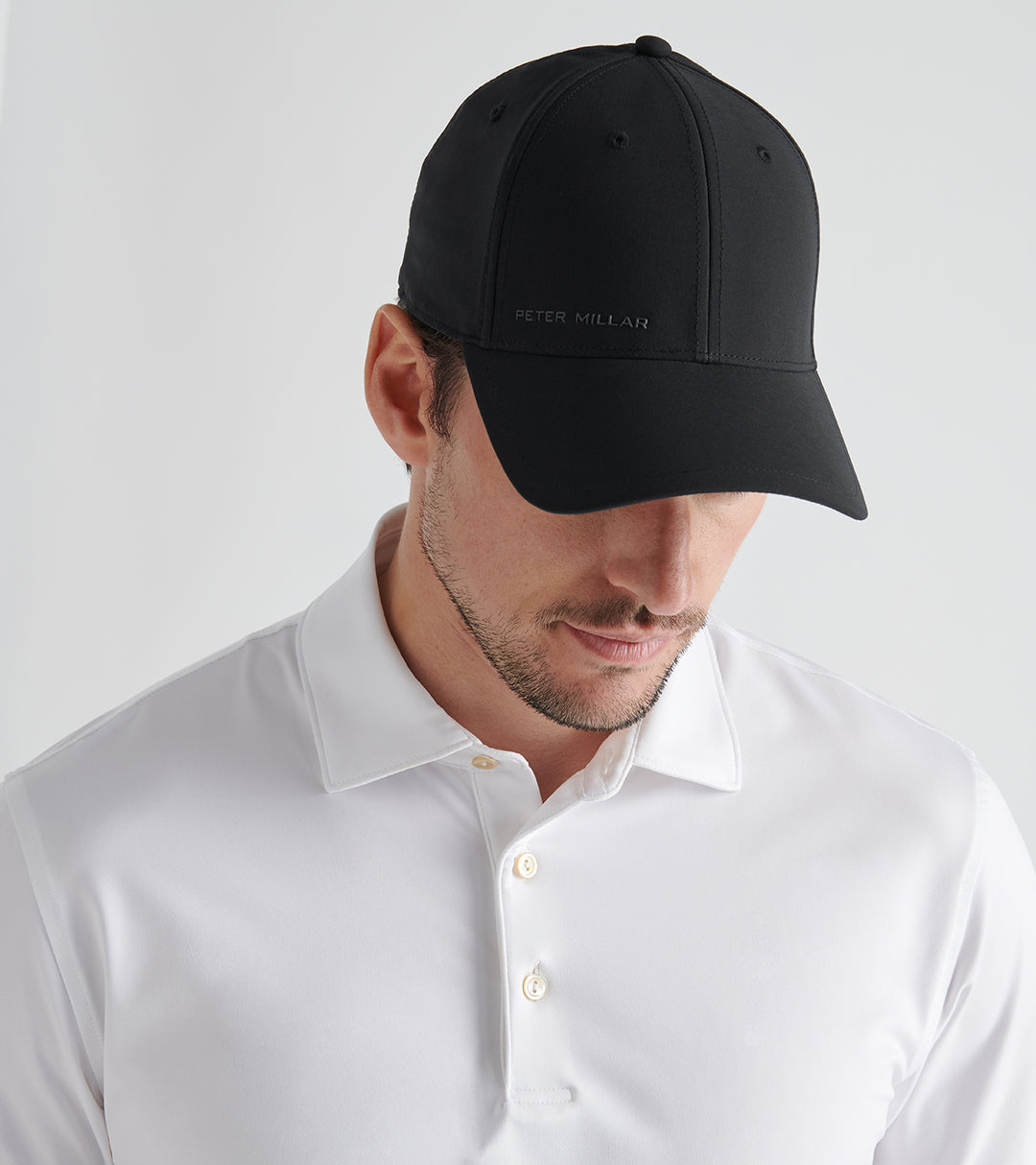 Peter Millar Mens Pursuit Performance Hat - BLACK