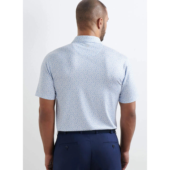 Peter Millar Men's Classic Fit Finch Performance Jersey Polo - WHITE