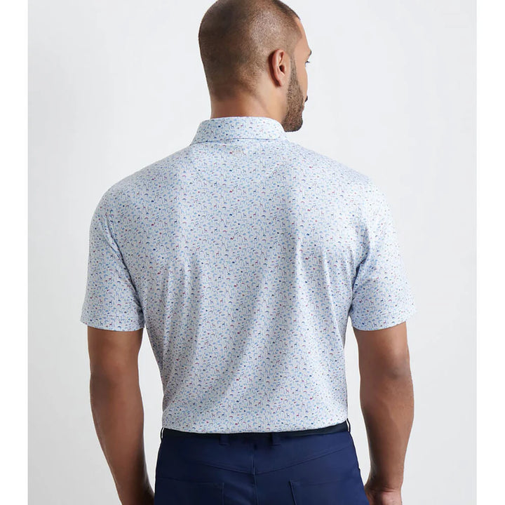 Peter Millar Men's Classic Fit On The Hunt Performance Jersey Polo - WHITE