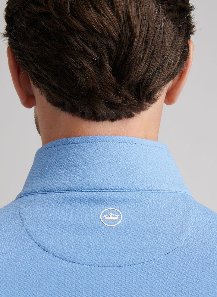 Peter Millar Mens Perth Cross-Hatch Performance Quarter-Zip - EVENING TIDE