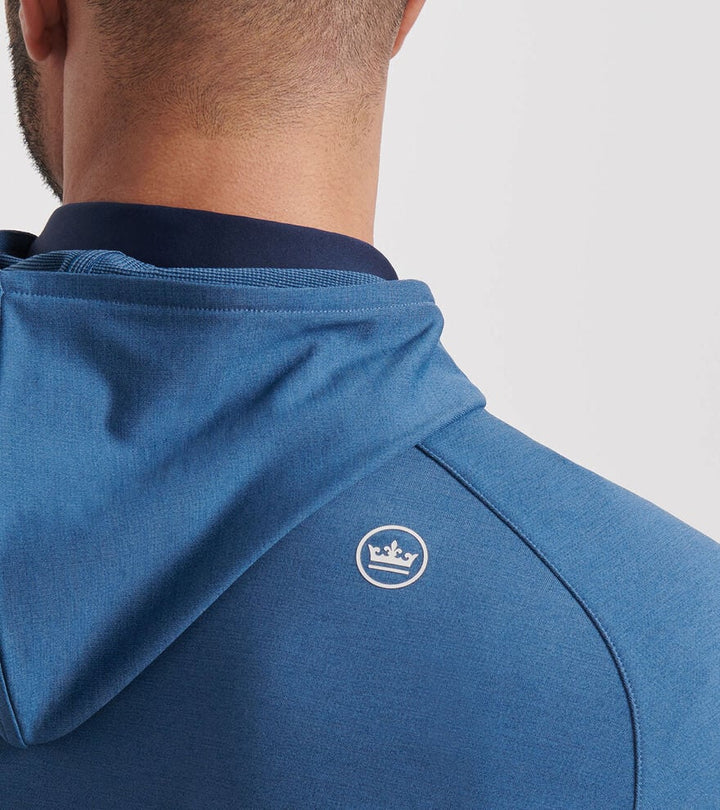 Peter Millar Mens Pine Performance Hoodie - BLUE HAZE