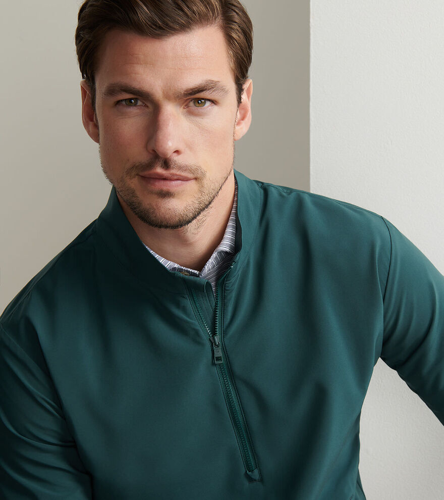 Peter Millar Men's Classic Fit Dunes Half-Zip - NORDIC PINE