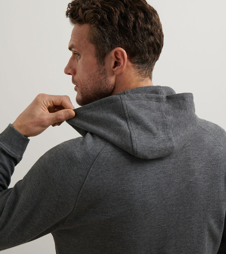 Peter Millar Men's Classic Fit Crown Comfort Knit Hoodie - CHARCOAL