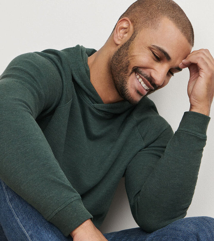 Peter Millar Men's Classic Fit Crown Comfort Knit Hoodie - DEEP VERDANT