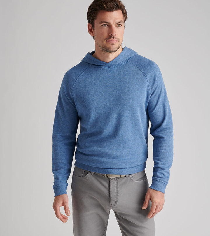 Peter Millar Men's Classic Fit Crown Comfort Knit Hoodie - MOON BLUE