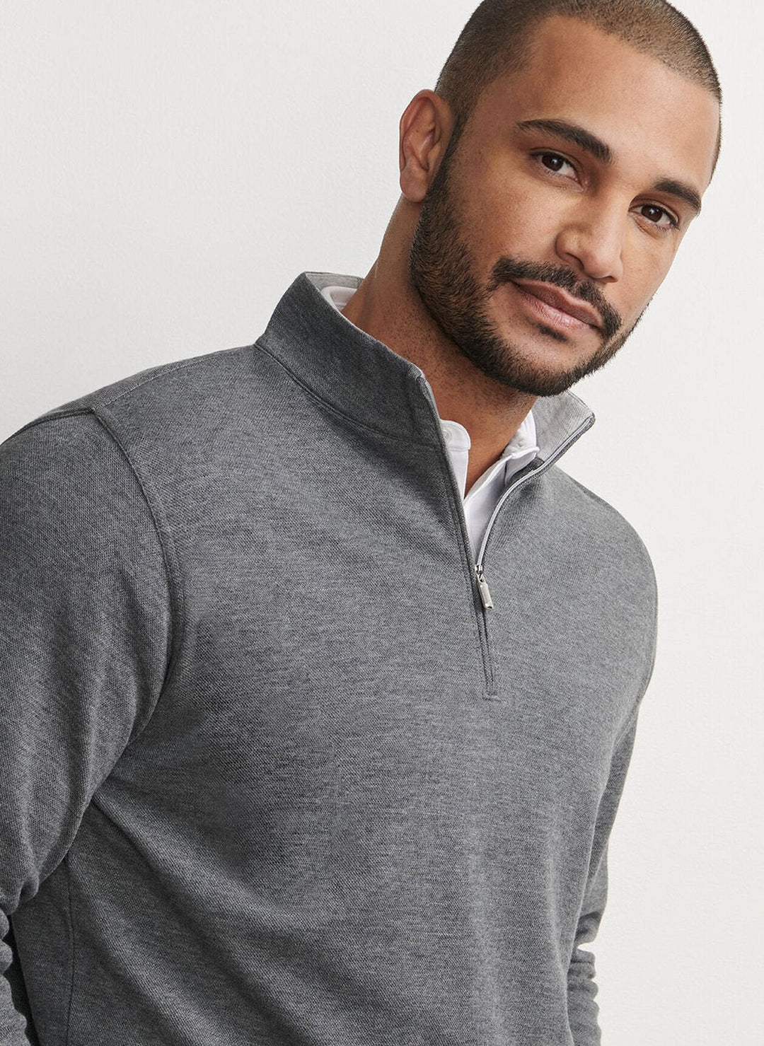 Peter Millar Men's Classic Fit Crown Comfort Pullover - CHARCOAL