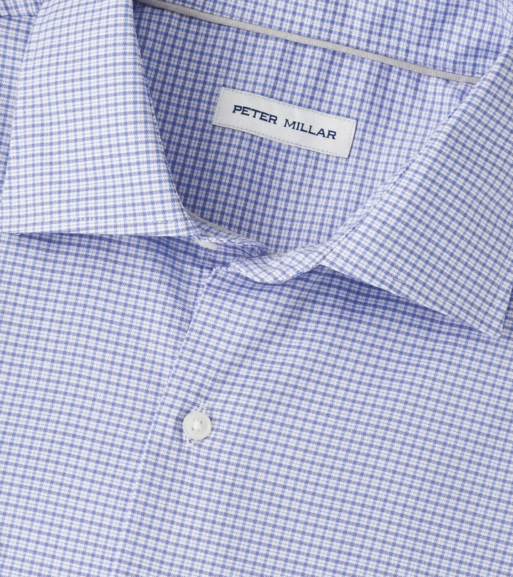 Peter Millar Men's Classic Fit Jackson Crown Lite Cotton-Stretch Sport Shirt - DEEP VIOLET