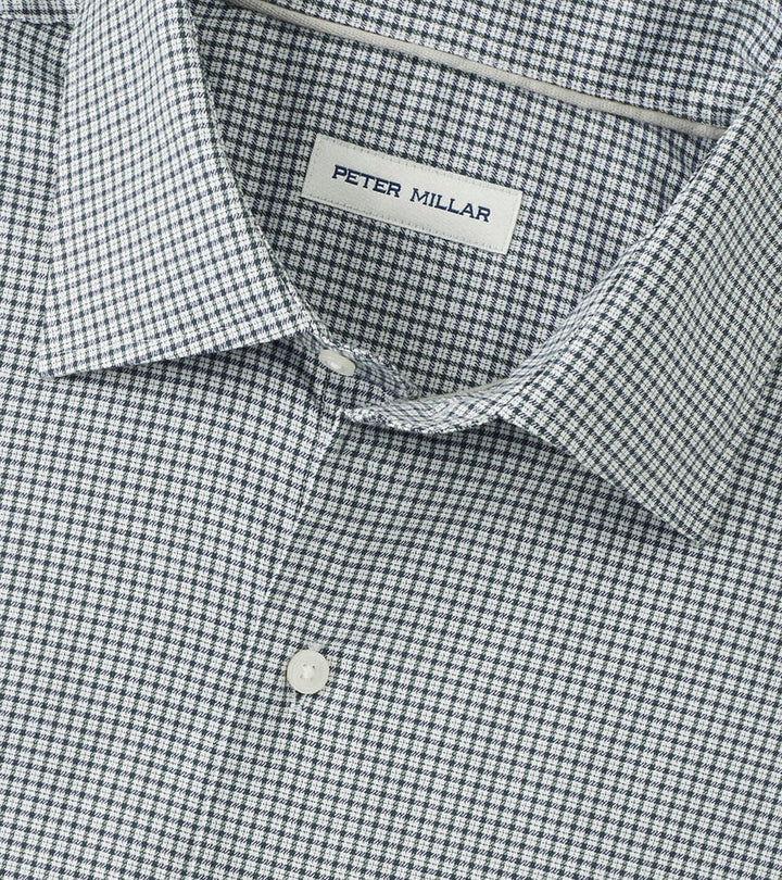 Peter Millar Men's Classic Fit Jackson Crown Lite Cotton-Stretch Sport Shirt - DEEP VERDANT