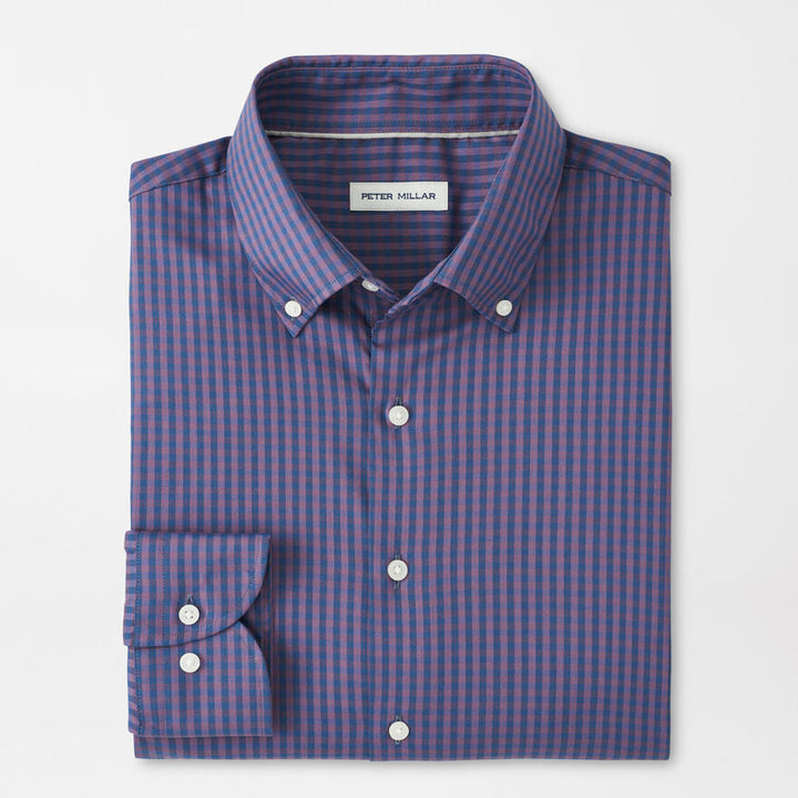 Peter Millar Men's Classic Fit Conway Crown Lite Cotton-Stretch Sport Shirt - PARISIAN FIG