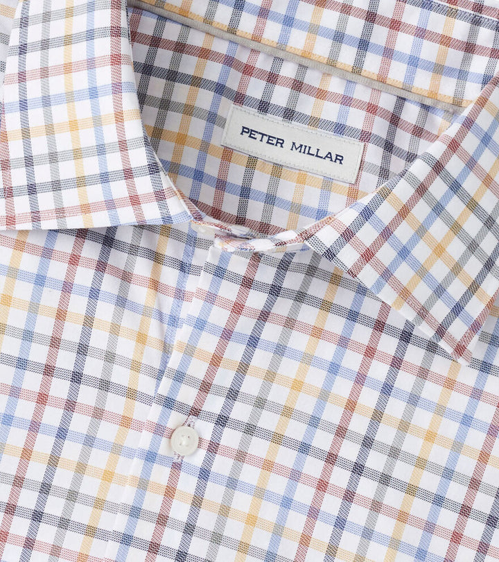 Peter Millar Men's Classic Fit North Coast Crown Lite Cotton-Stretch Sport Shirt  - EVENING TIDE