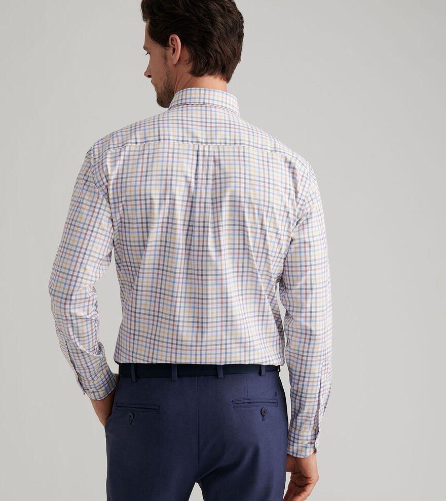 Peter Millar Men's Classic Fit North Coast Crown Lite Cotton-Stretch Sport Shirt  - EVENING TIDE