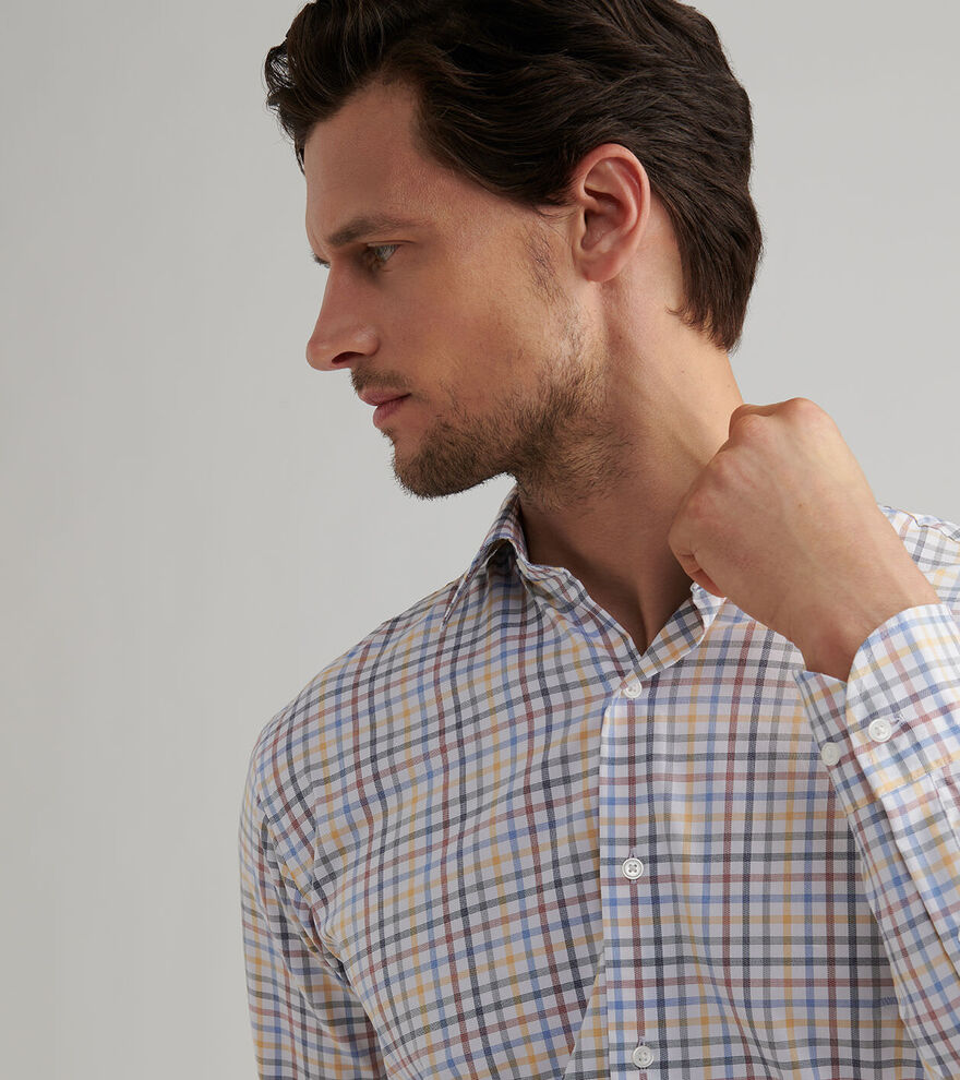 Peter Millar Men's Classic Fit North Coast Crown Lite Cotton-Stretch Sport Shirt  - EVENING TIDE