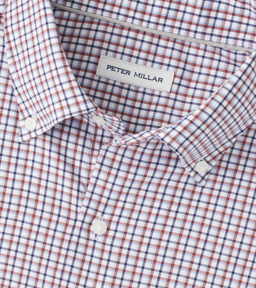 Peter Millar Men's Classic Fit Julian Crown Lite Cotton-Stretch Sport Shirt - NAVY