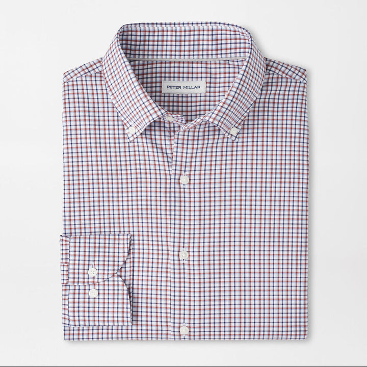 Peter Millar Men's Classic Fit Julian Crown Lite Cotton-Stretch Sport Shirt - NAVY