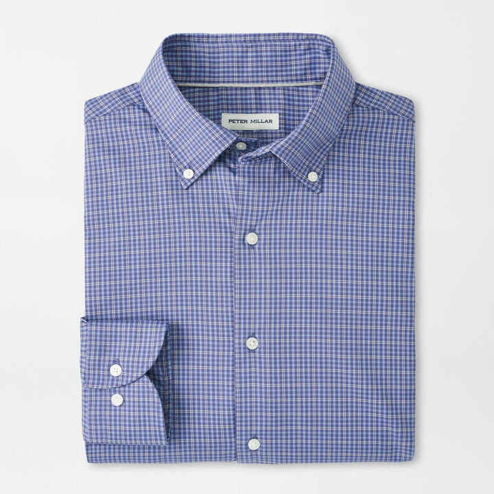 Peter Millar Men's Classic Fit Stowe Crown Lite Cotton-Stretch Sport Shirt - DEEP VIOLET