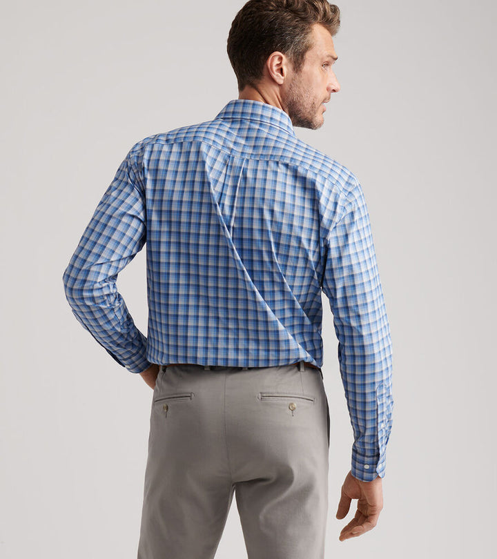 Peter Millar Men's Classic Fit Obispo Crown Lite Cotton-Stretch Sport Shirt - EVENING TIDE