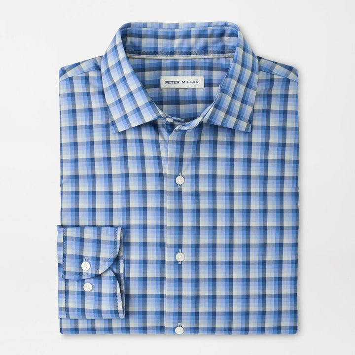 Peter Millar Men's Classic Fit Obispo Crown Lite Cotton-Stretch Sport Shirt - EVENING TIDE