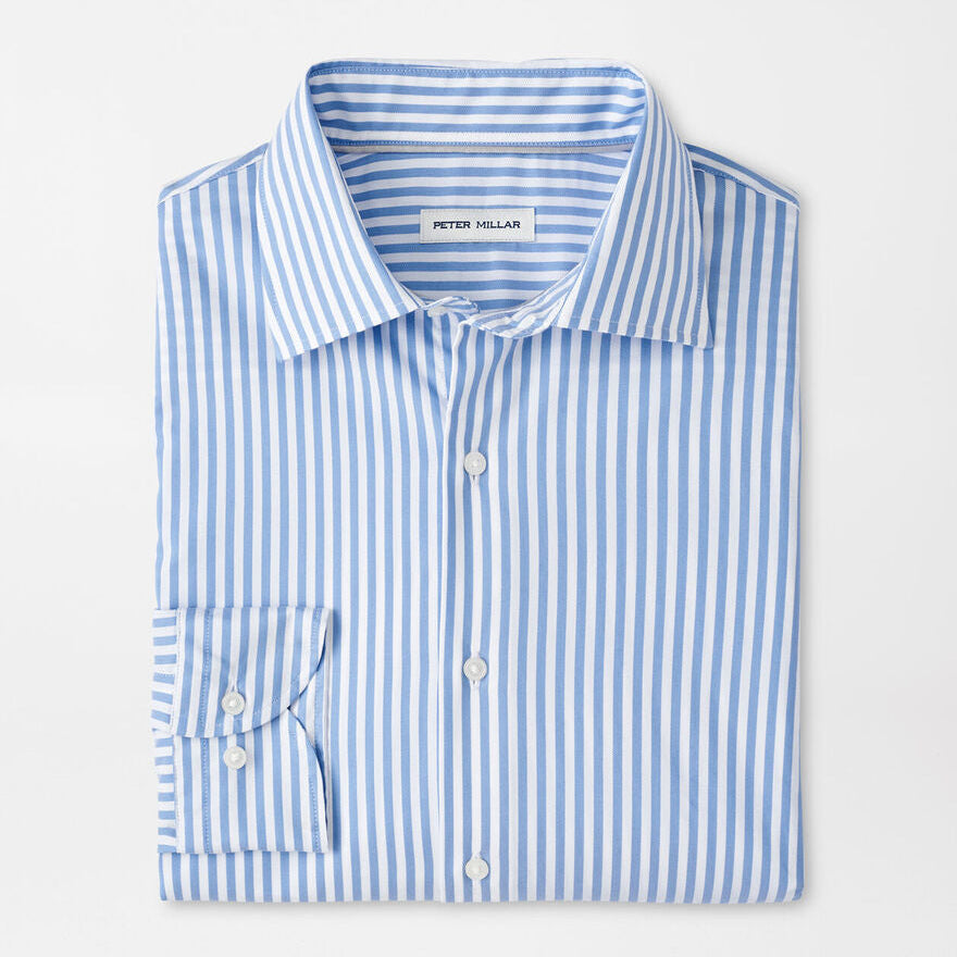 Peter Millar Men's Classic Fit Cannon Crown Lite Cotton-Stretch Sport Shirt - EVENING TIDE