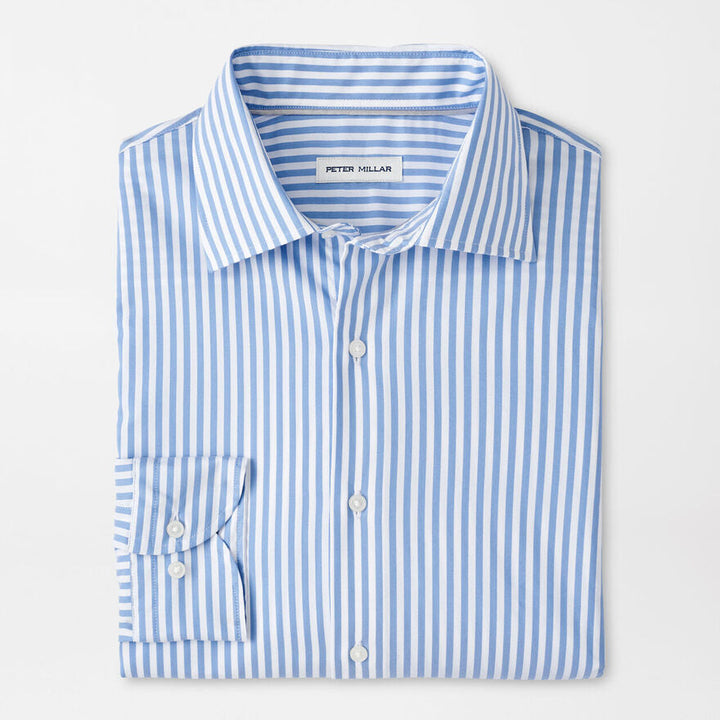 Peter Millar Men's Classic Fit Cannon Crown Lite Cotton-Stretch Sport Shirt - EVENING TIDE