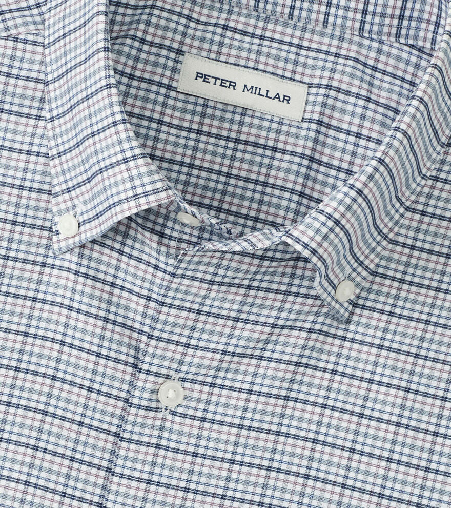 Peter Millar Men's Classic Fit Leavenworth Performance Twill Sport Shirt - BLUE HAZE