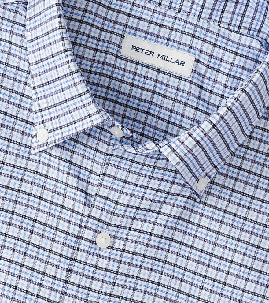 Peter Millar Men's Classic Fit Leavenworth Performance Twill Sport Shirt - EVENING TIDE