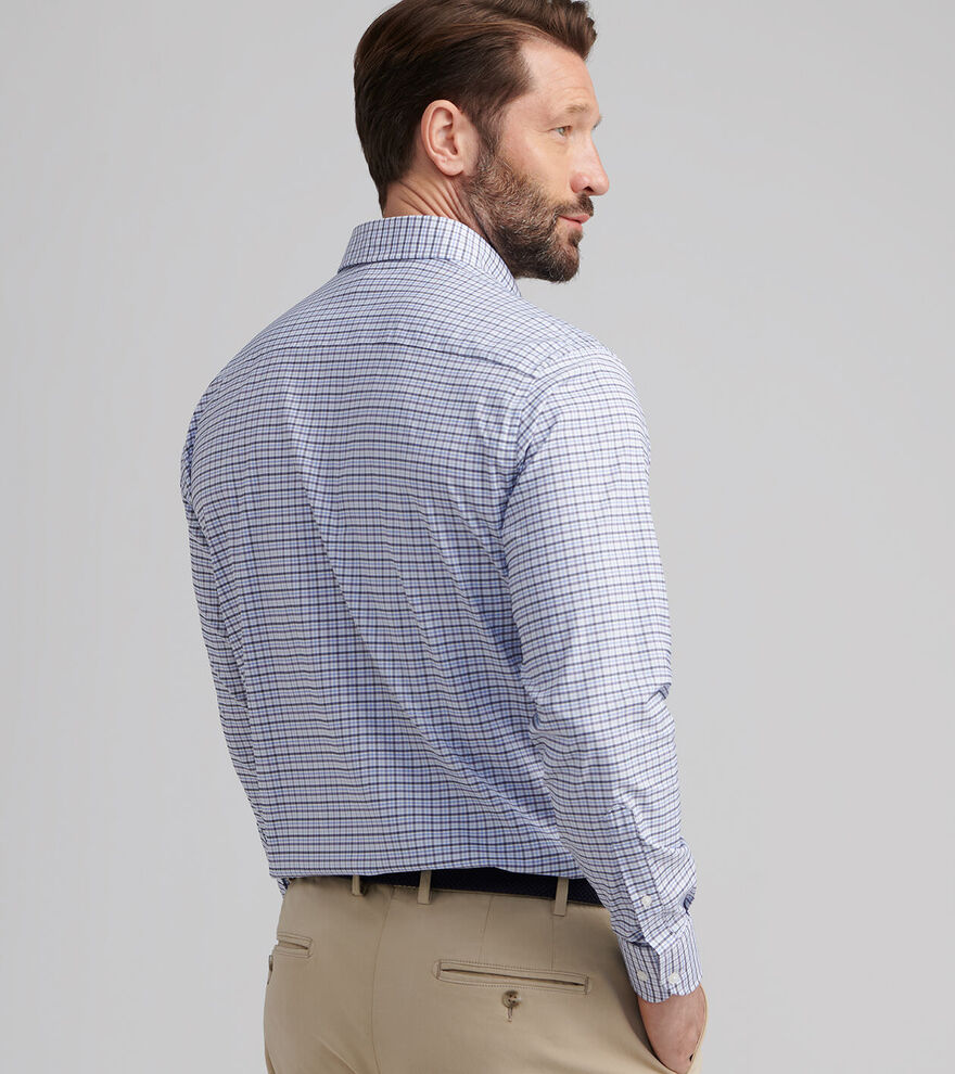 Peter Millar Men's Classic Fit Leavenworth Performance Twill Sport Shirt - EVENING TIDE