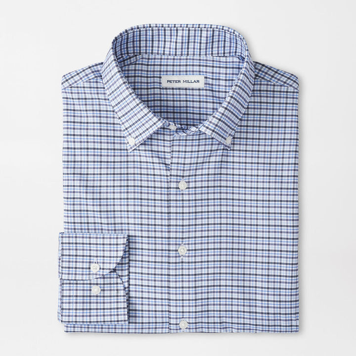Peter Millar Men's Classic Fit Leavenworth Performance Twill Sport Shirt - EVENING TIDE