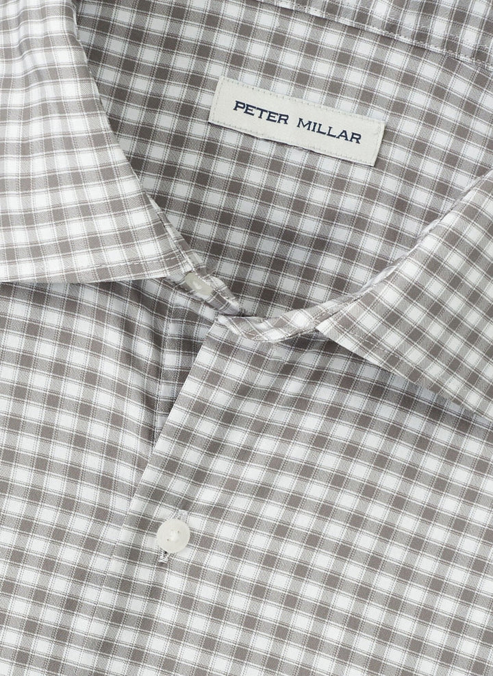 Peter Millar Men's Classic Fit Fairbanks Performance Twill Sport Shirt - BASIL
