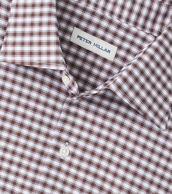 Peter Millar Men's Classic Fit Fairbanks Performance Twill Sport Shirt - FRENCH PRESS