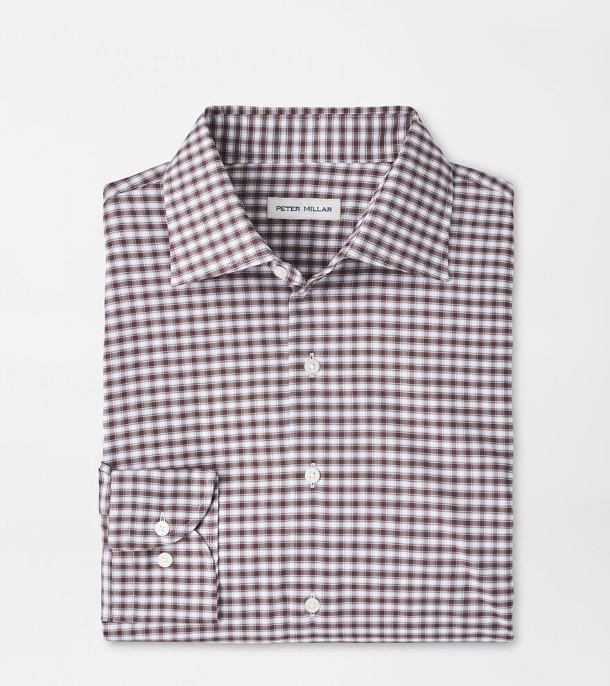 Peter Millar Men's Classic Fit Fairbanks Performance Twill Sport Shirt - FRENCH PRESS