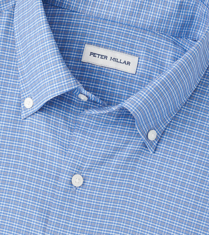 Peter Millar Men's Classic Fit Petaluma Performance Twill Sport Shirt - EVENING TIDE