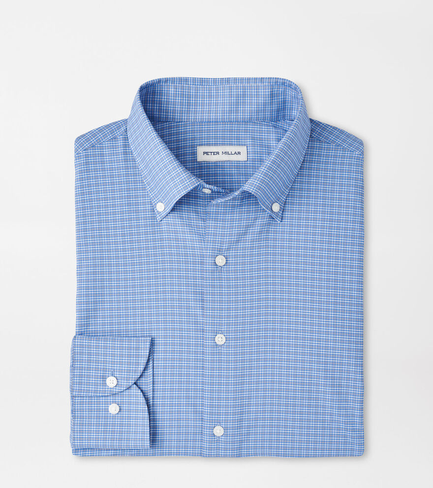 Peter Millar Men's Classic Fit Petaluma Performance Twill Sport Shirt - EVENING TIDE