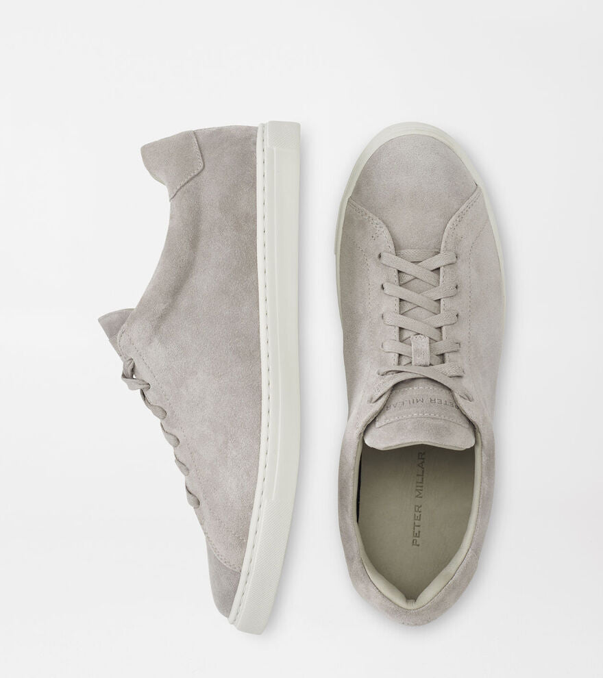 Peter Millar Mens Vantage Lite Suede Sneaker - PEARL GREY