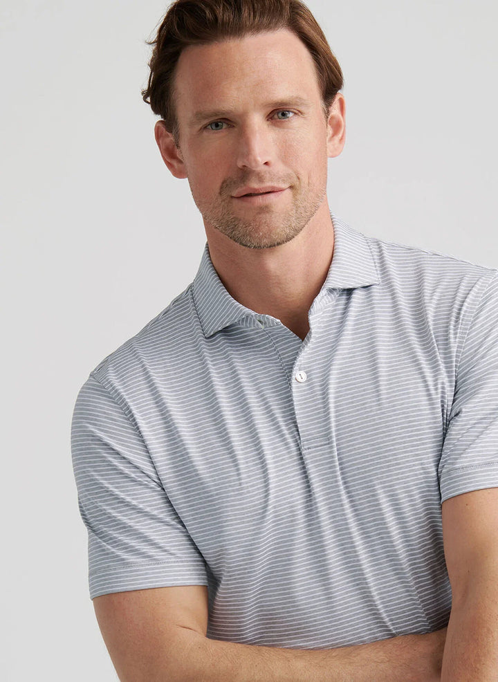Peter Millar Men's Tailored Fit Ballad Performance Jersey Polo - GALE GREY