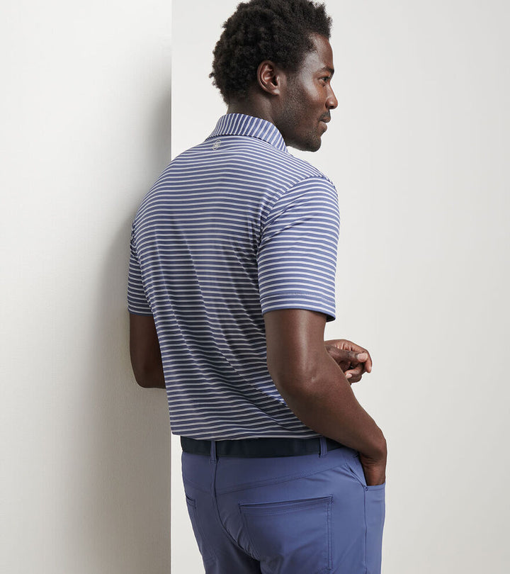 Peter Millar Men's Tailred Fit Bridge Performance Jersey Polo - NEBULA BLUE