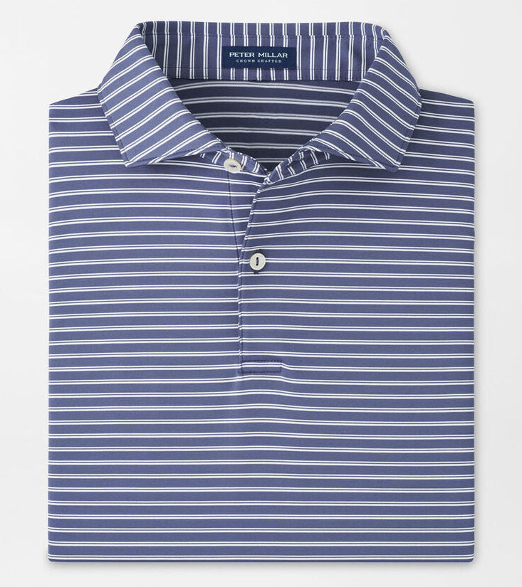 Peter Millar Men's Tailred Fit Bridge Performance Jersey Polo - NEBULA BLUE