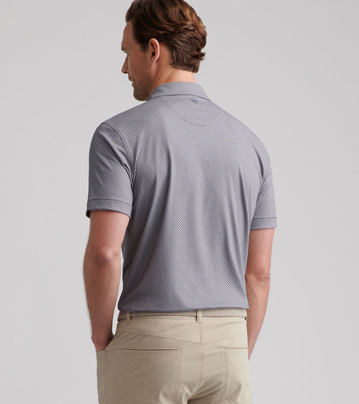 Peter Millar Men's Tailored Fit Seville Performance Jersey Polo - WHITE