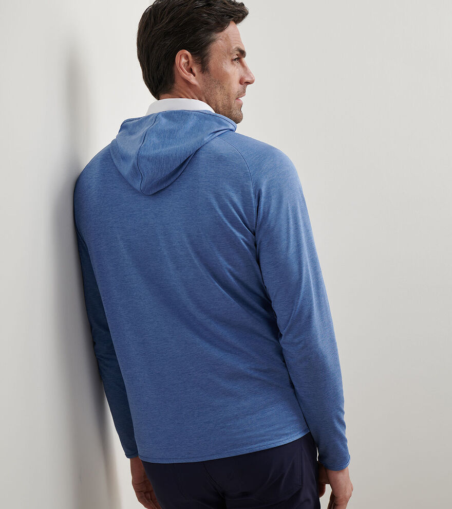 Peter Millar Men's Tailored Fit Stealth Performance Hoodie - LUNAR BLUE