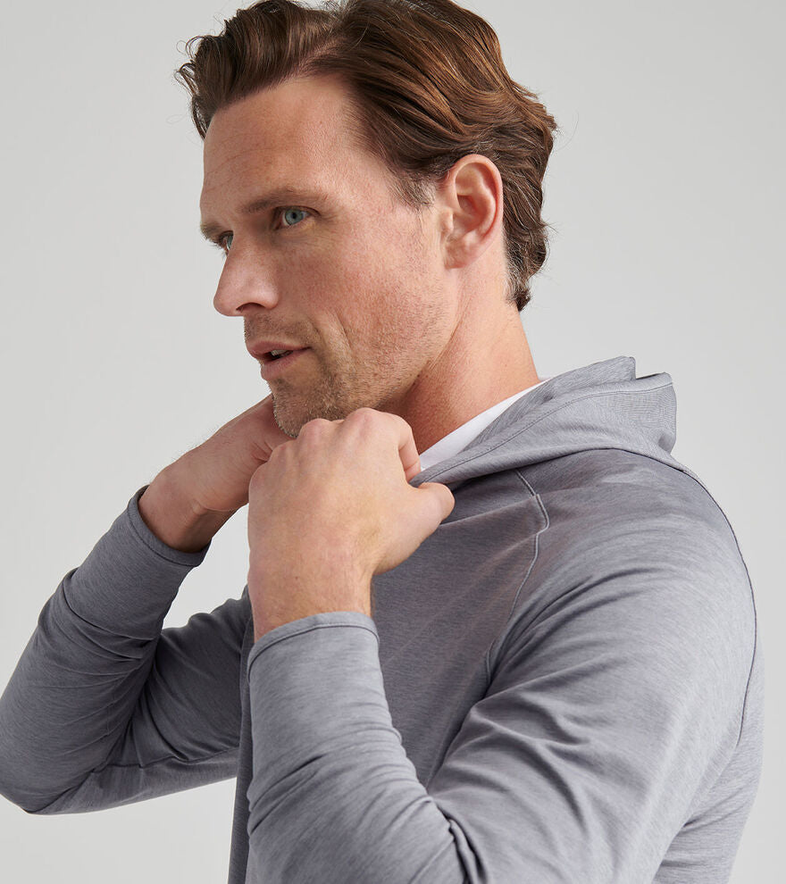 Peter Millar Men's Tailored Fit Stealth Performance Hoodie - OSLO GREY
