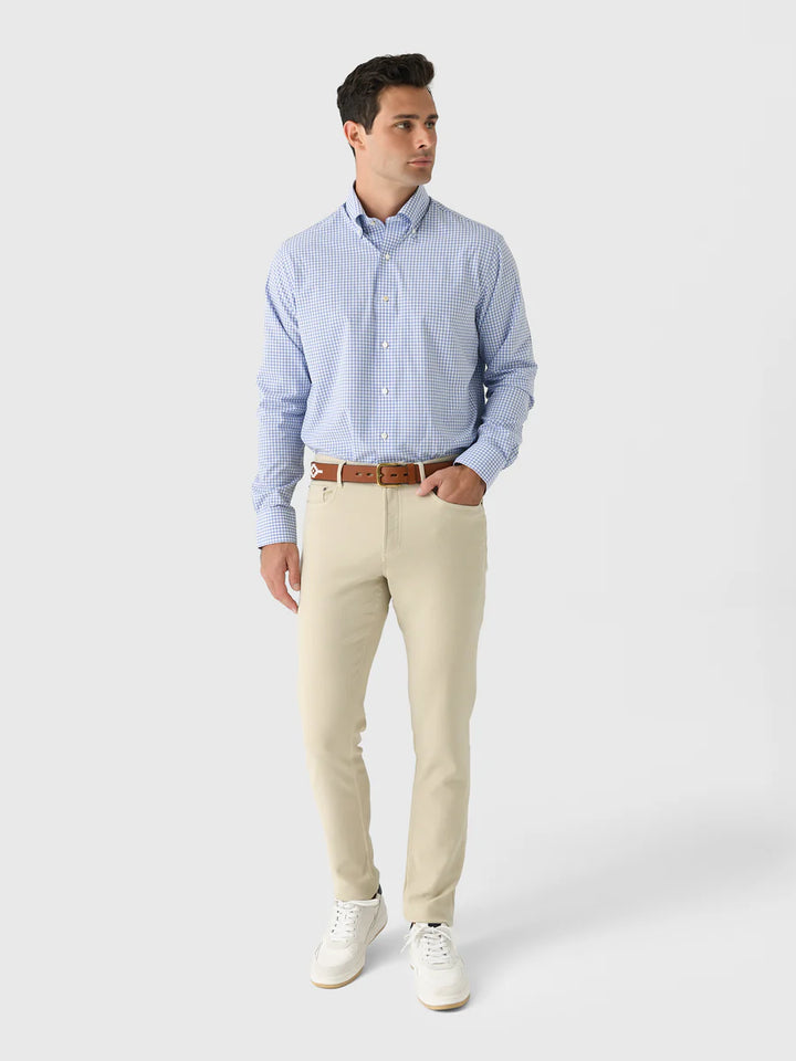 Peter Millar Men's Tailored Fit Mitchell Performance Poplin Sport Shirt - WISTERIA