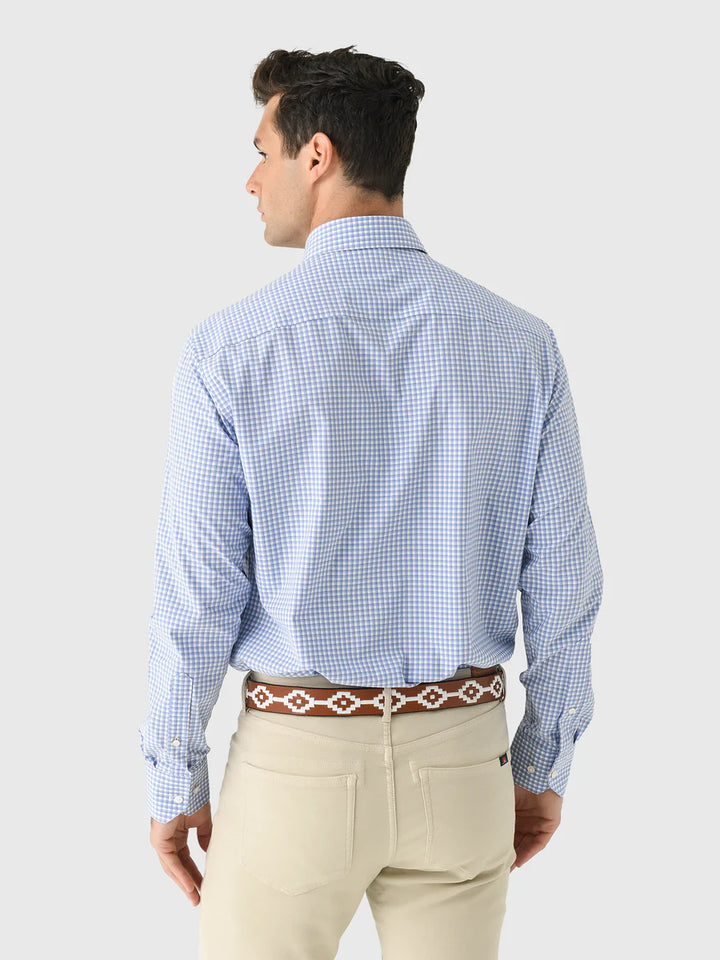 Peter Millar Men's Tailored Fit Mitchell Performance Poplin Sport Shirt - WISTERIA