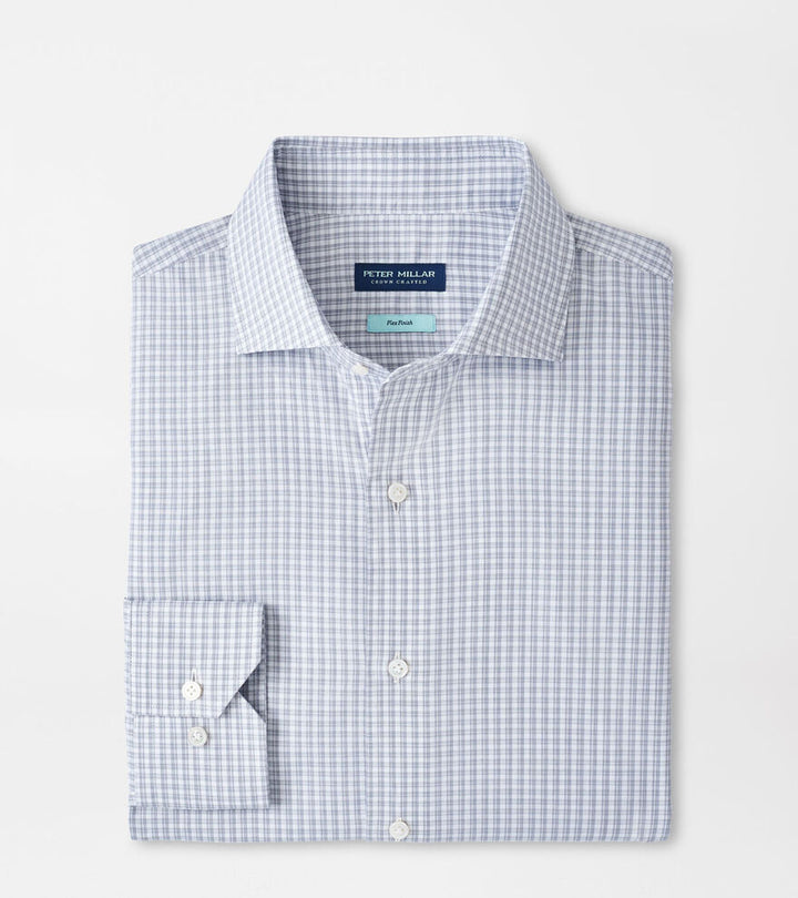 Peter Millar Men's Tailored Fit Torino Cotton Sport Shirt - NEBULA BLUE