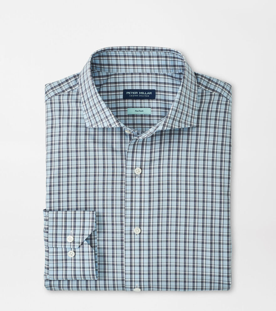 Peter Millar Men's Tailored Fit Abetone Cotton Sport Shirt - BLUE FRONST