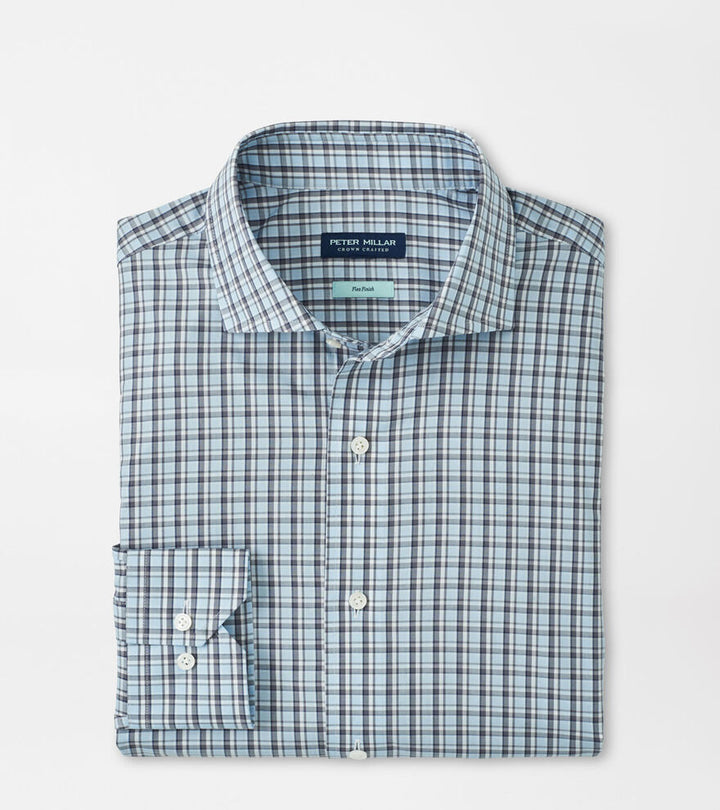 Peter Millar Men's Tailored Fit Abetone Cotton Sport Shirt - BLUE FRONST