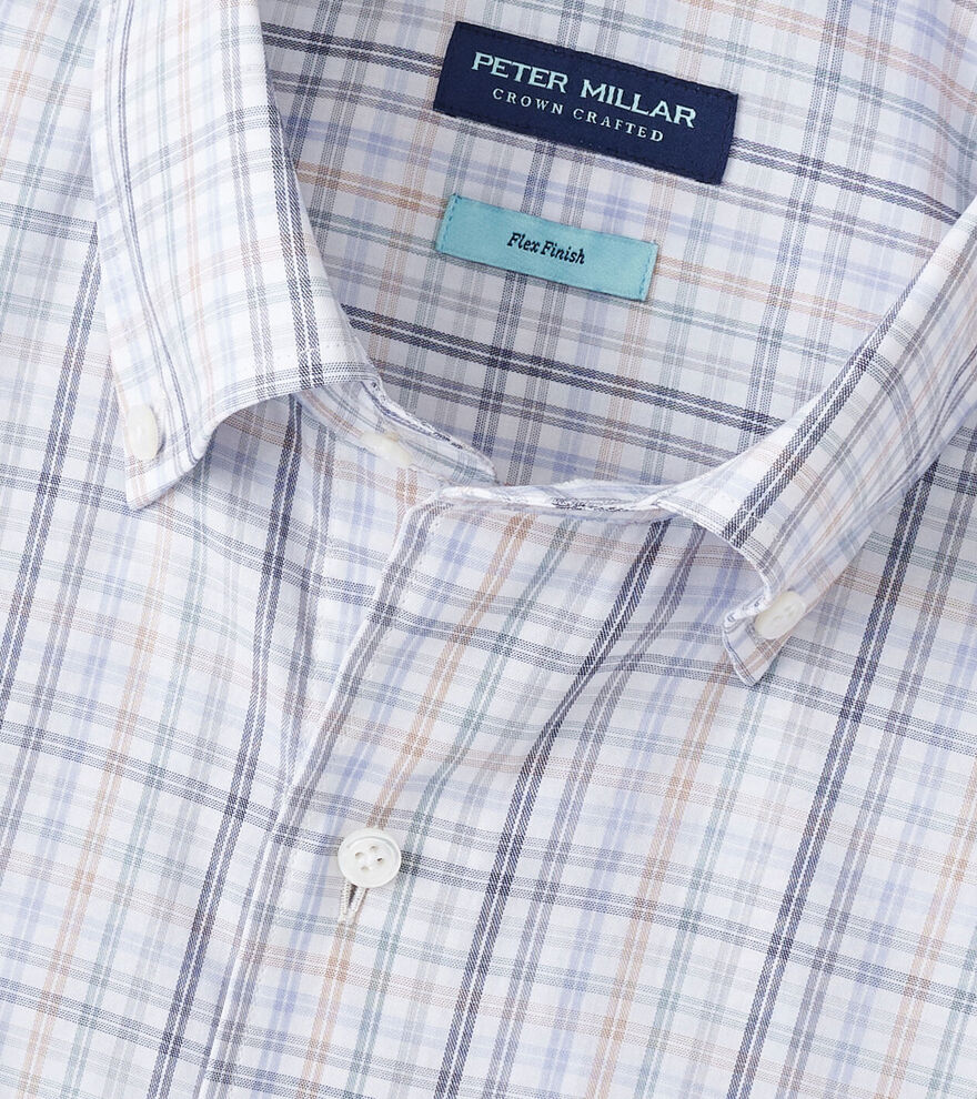 Peter Millar Men's Tailored Fit Orvieto Cotton Sport Shirt - SHERWOOD