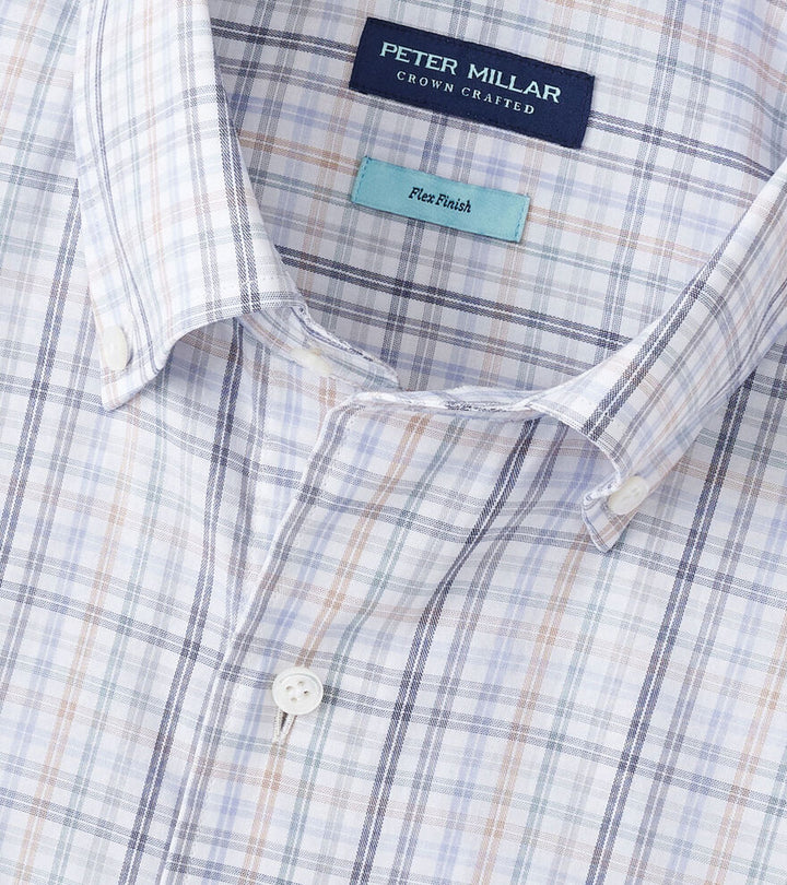 Peter Millar Men's Tailored Fit Orvieto Cotton Sport Shirt - SHERWOOD