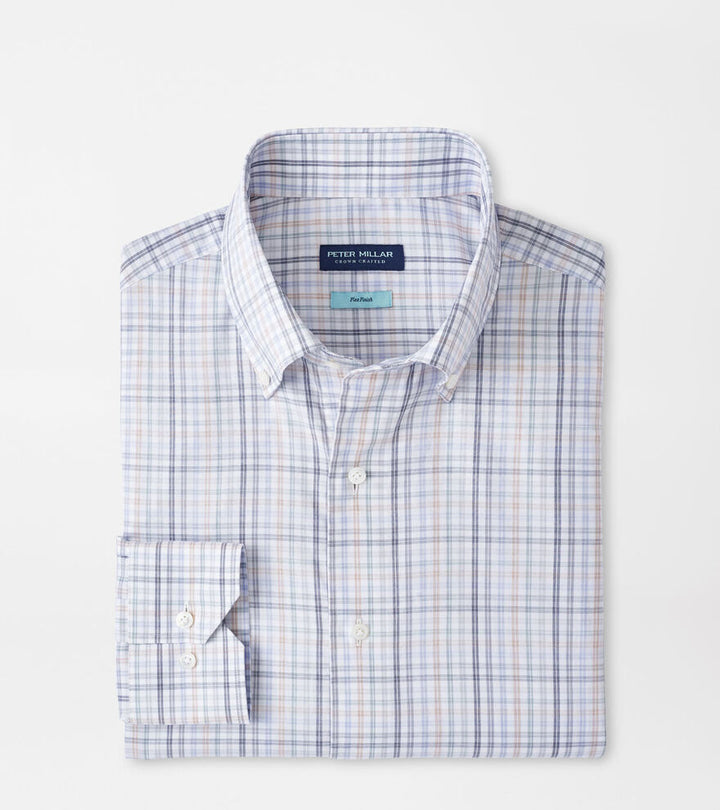Peter Millar Men's Tailored Fit Orvieto Cotton Sport Shirt - SHERWOOD