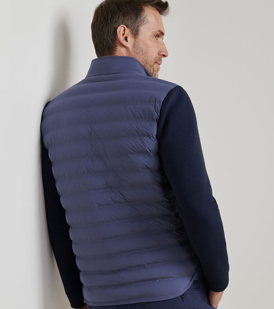 Peter Millar Men's Tailored Fit Winsome Hybrid Cardigan - NEBULA BLUE